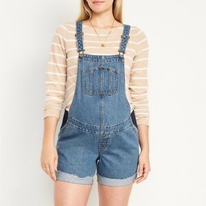 Old Navy Maternity Denim Short Overalls - Size Medium